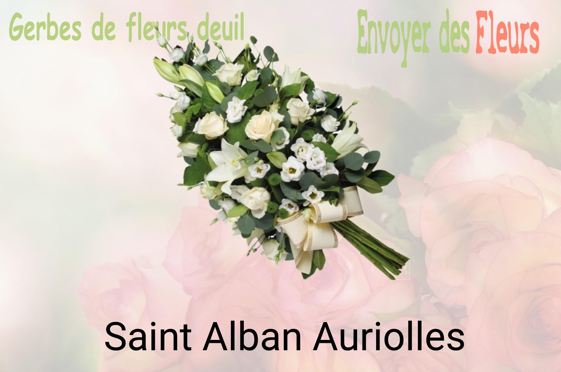 Gerbe de fleurs de deuil livrée à Saint-Alban-Auriolles